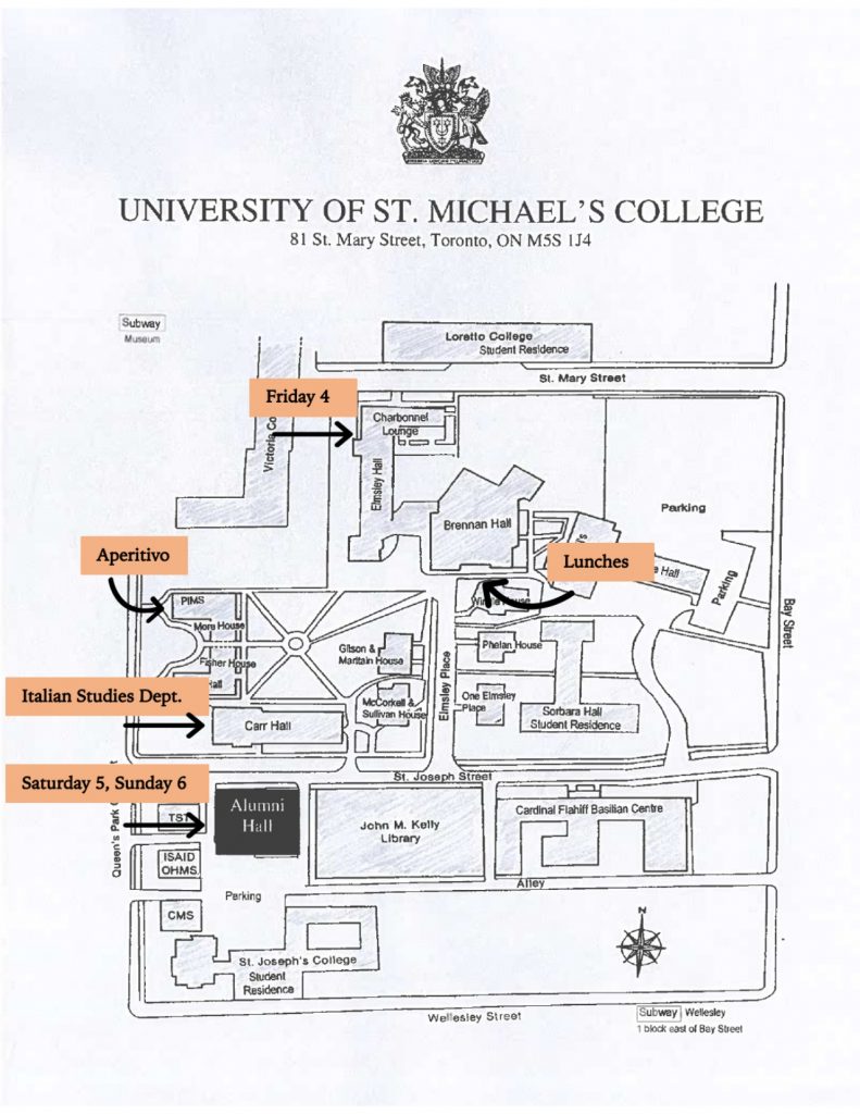 Campus map with Conference locations highlighted
